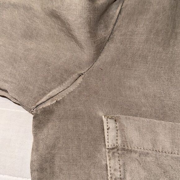 Anthropologie XS Cloth&Stone Stone Wash Tencel Lyocell Long Sleeve Shirt Dress - Picture 13 of 16